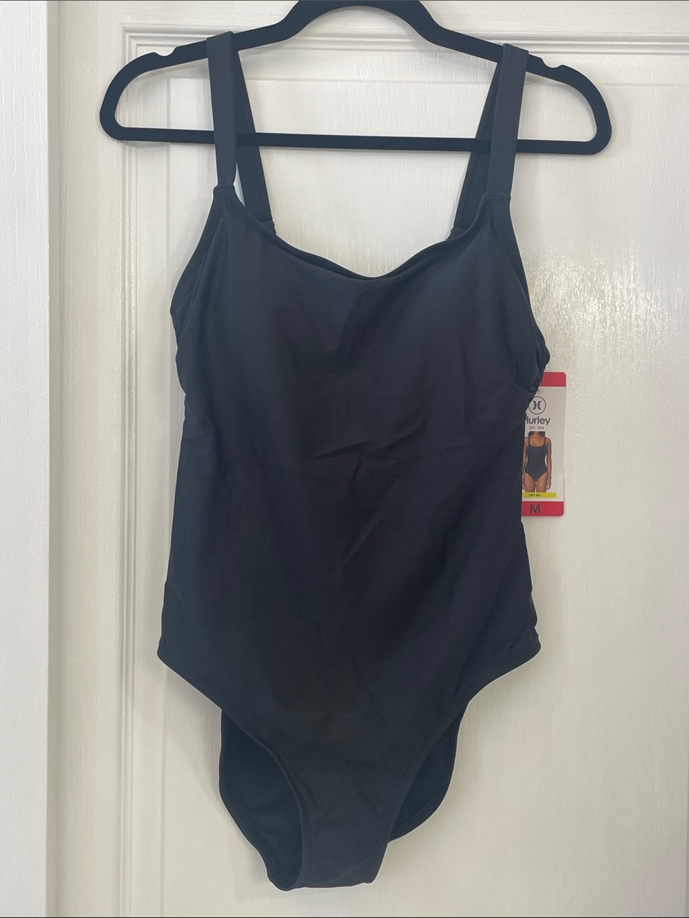 Hurley Women’s One-Piece UPF 50+ Stretch Swimsuit - Black